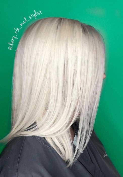 Woman with Platinum Blonde Hair