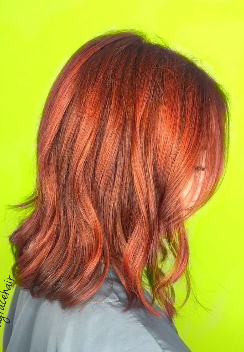 Woman with orange hair